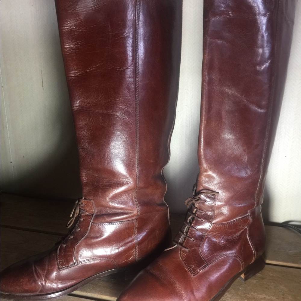 Marc Alpert brown leather riding boots - Picture 3 of 8